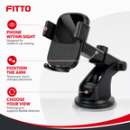 96 Pieces Phone Holder Mount for Car, Auto-Lock Telescopic Suction Mount for Dashboard or Windshield, 360° Rotation