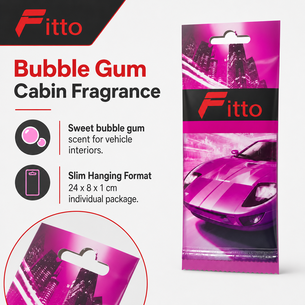 144 Pieces Car Air Fresheners Hanging Bubble Gum Scent, Single Pack