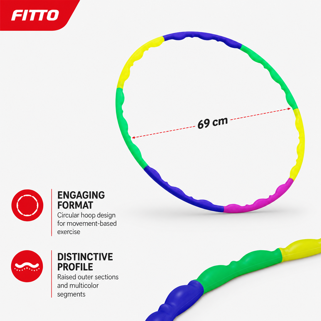 120 Pieces Massage Hoop 69 cm, Sectional Fitness Hoop With Textured Segments, Multicolor