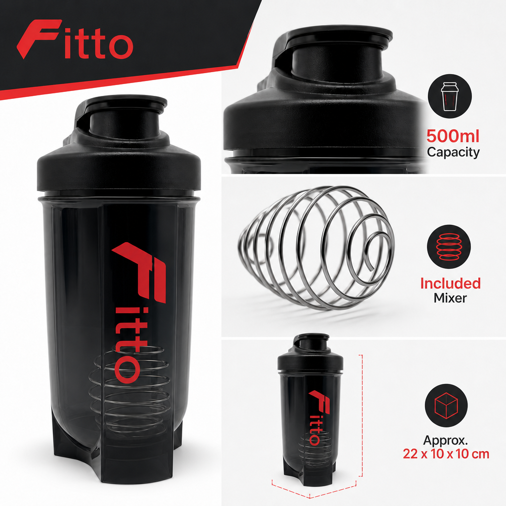 120 Pieces Sports Shaker Bottle with Mixer, 500ml, Black