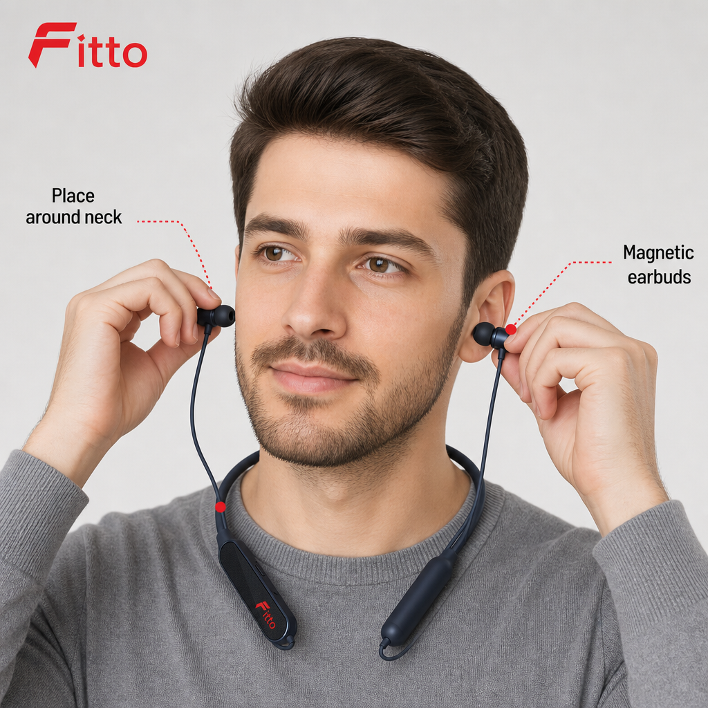 96 Pieces Magnetic Neckband Earphones BH-10, 210-Hour Battery, Wireless In-Ear Audio