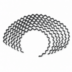 96 Pieces Black Wavy Fashion Hair Bands, 12 Pieces