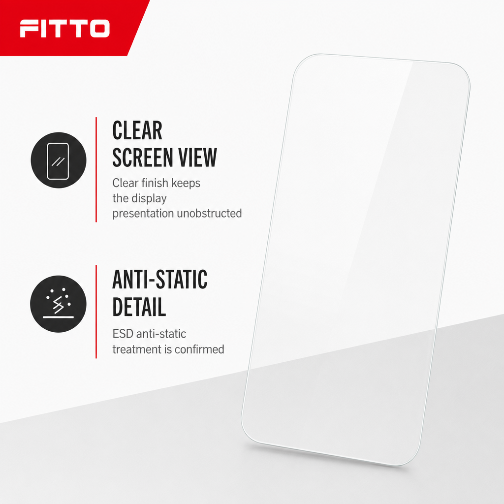96 Pieces Tempered Glass Screen Protectors, ESD Anti-Static Display Guard, Clear, 1 Pack
