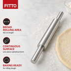 96 Pieces Stainless Steel Rolling Pin, 40 cm, Cylindrical Baking Tool, 1 Piece