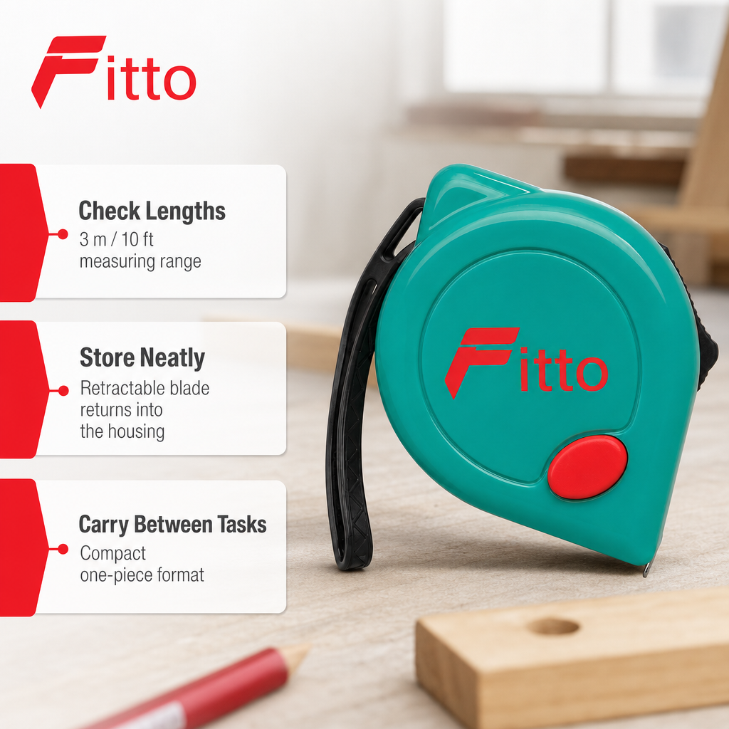 120 Pieces Retractable Measuring Tape, 3 m / 10 ft, Green Red Black, Compact 1-Piece Length Tool