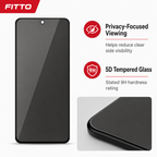 144 Pieces 5D Privacy Tempered Glass Screen Protectors for 16 Pro Max, 9H Hardness
