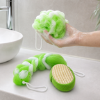 144 Pieces Assorted Colour Bath and Body Scrubber Set, Loofah, Mesh Puff and Brush, 3-Piece Personal Cleansing Set