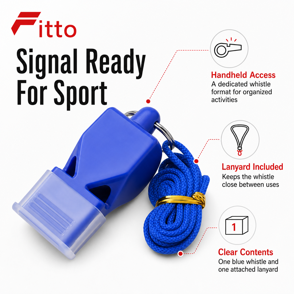 120 Pieces Sports Hand Whistle with Lanyard, Blue, Single Piece