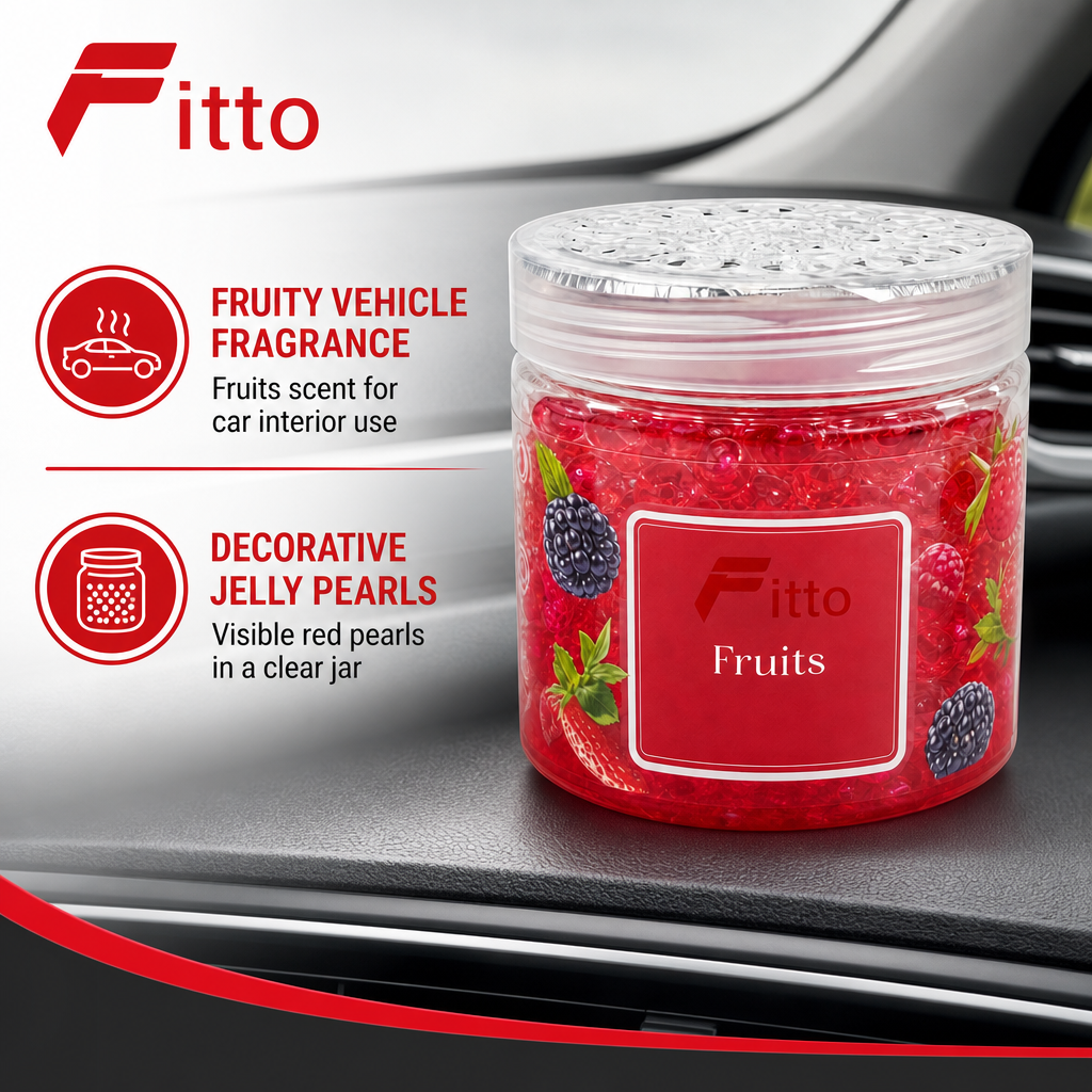 96 Pieces Car Air Fresheners Jelly Pearls Decor, Fruits Scent, Red, 1 Piece