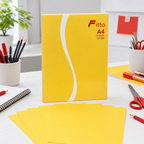 96 Pieces Yellow A4 180 GSM Colour Board, 29.7 x 21 cm, 100 Sheets for Drawing and Crafts
