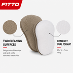 120 Pieces 2-in-1 Microfiber Car Wash Pad, Dual-Surface Vehicle Cleaning Tool, Beige and White, 27 x 14 x 7 cm