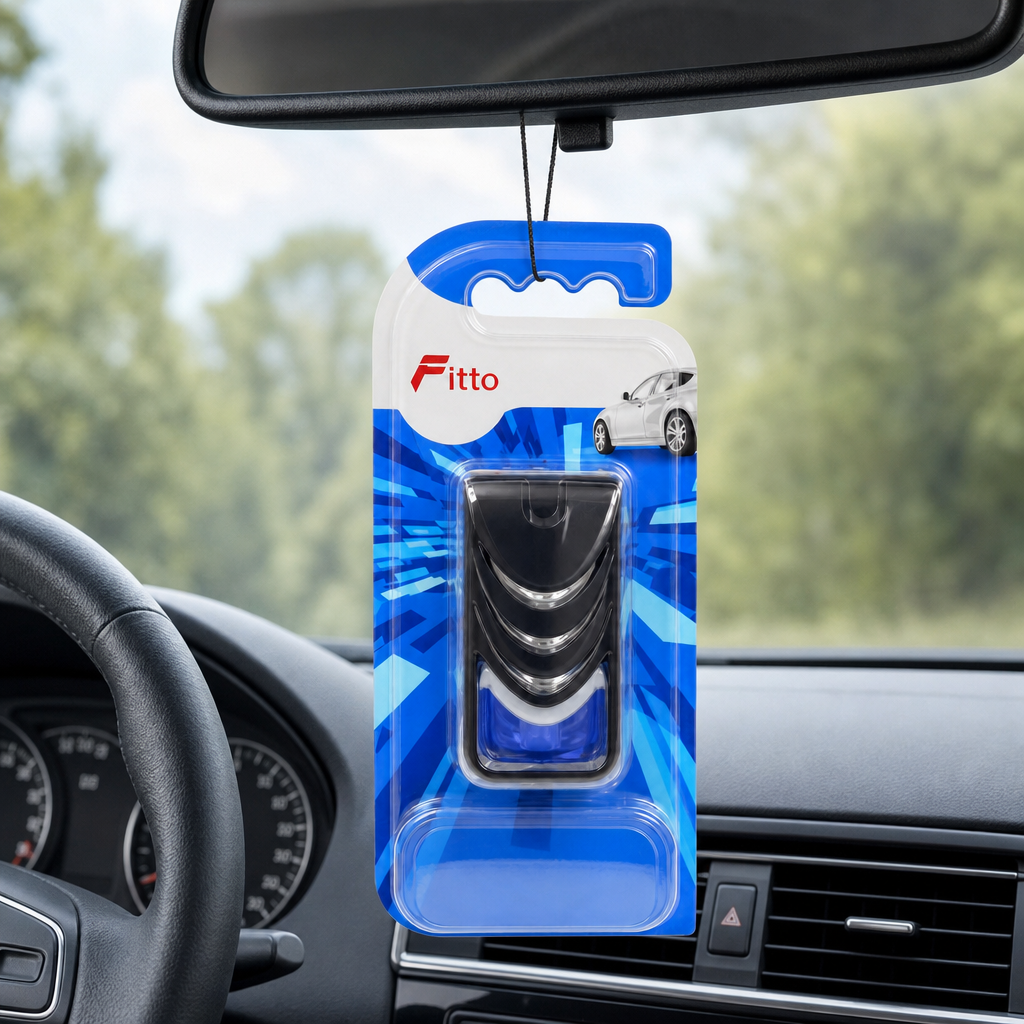 96 Pieces Car Air Fresheners, New Car Scent, Blue Hanging Fragrance for Vehicle Interior