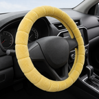 96 Pieces Plush Steering Wheel Covers, Yellow, 40 x 40 x 5 cm, Fits Most Cars