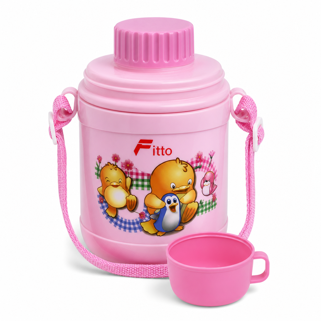 144 Pieces 550 ml Plastic Water Bottle with Cup-Style Lid, Assorted Colour, 1 Piece