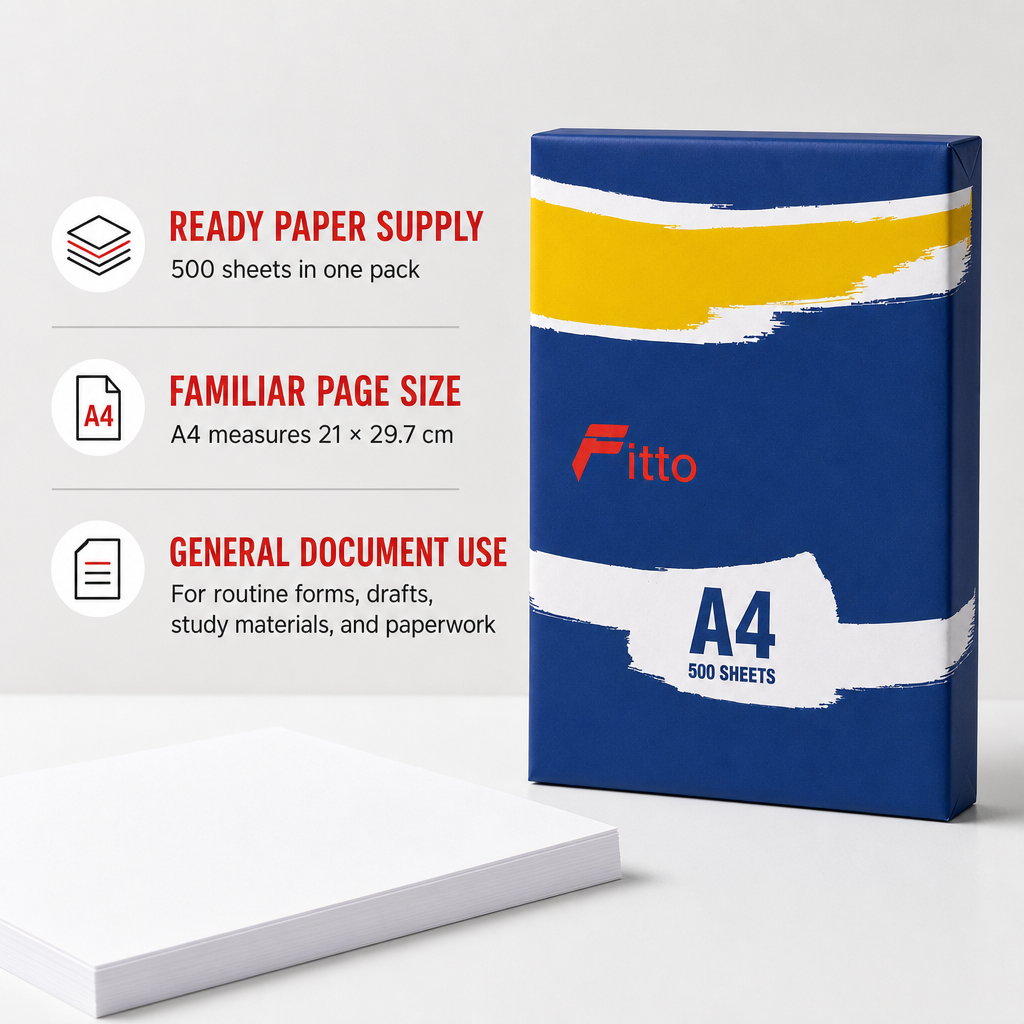 96 Pieces White A4 70 gsm Multipurpose Copier Papers, 21 × 29.7 cm, 500 Sheets