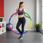 120 Pieces Sectional Massage Hoop, 59 cm, 6-Part Fitness Ring Set, Multicolor
