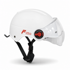 72 Pieces Half-Face Motorcycle Helmets with Clear Visor, White