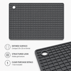 96 Pieces Rectangular Silicone Mats, Dark Grey Grid Surface, 30 x 20 x 1 cm, 1 Piece