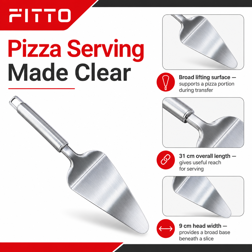 96 Pieces Stainless Steel Pizza Turner, 31 x 9 cm Kitchen Serving Spatula