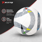 60 Pieces Size 3 Football, White and Grey Geometric Design