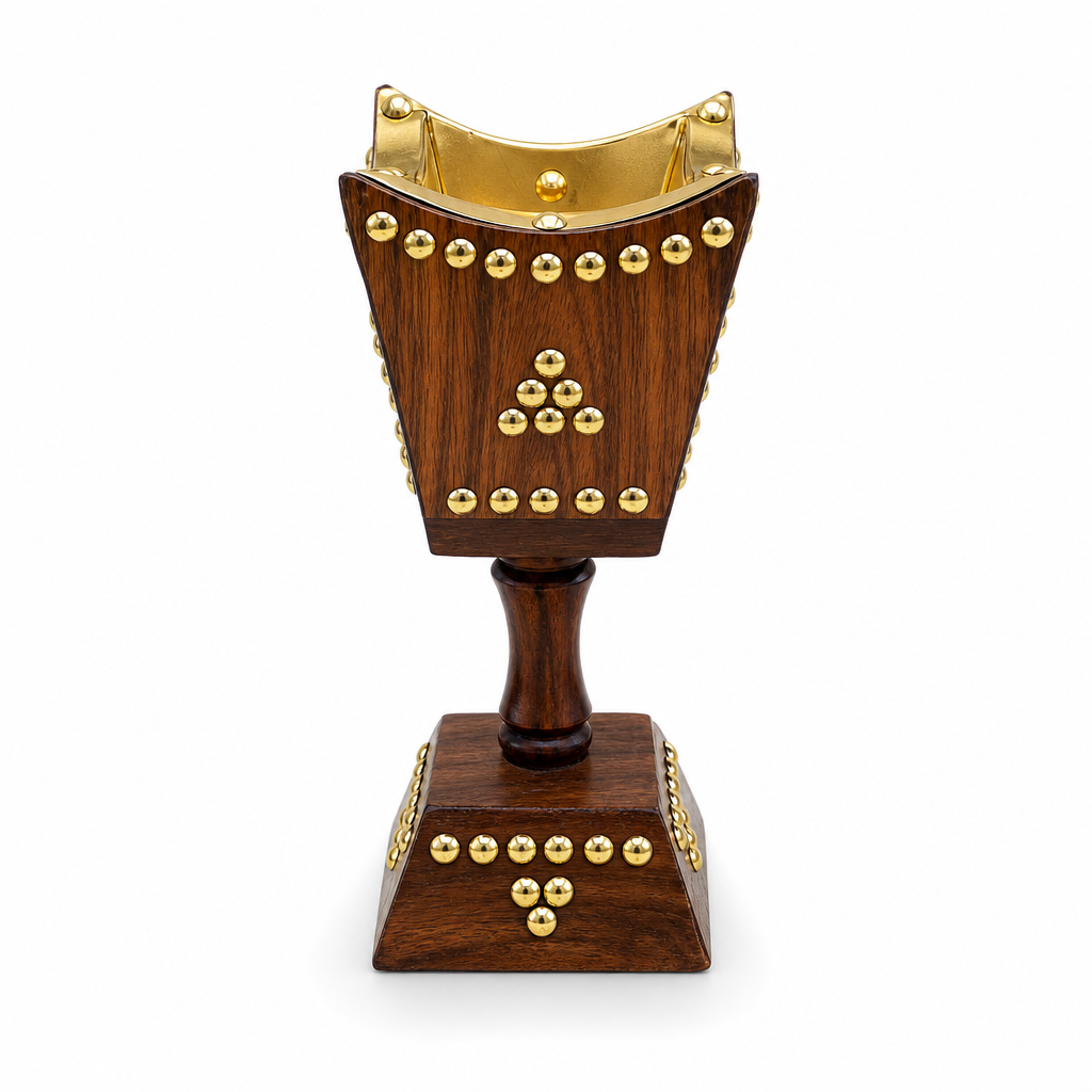 72 Pieces Decorative Wooden Incense Burner Stand, Brown and Gold, 10.4 Inch