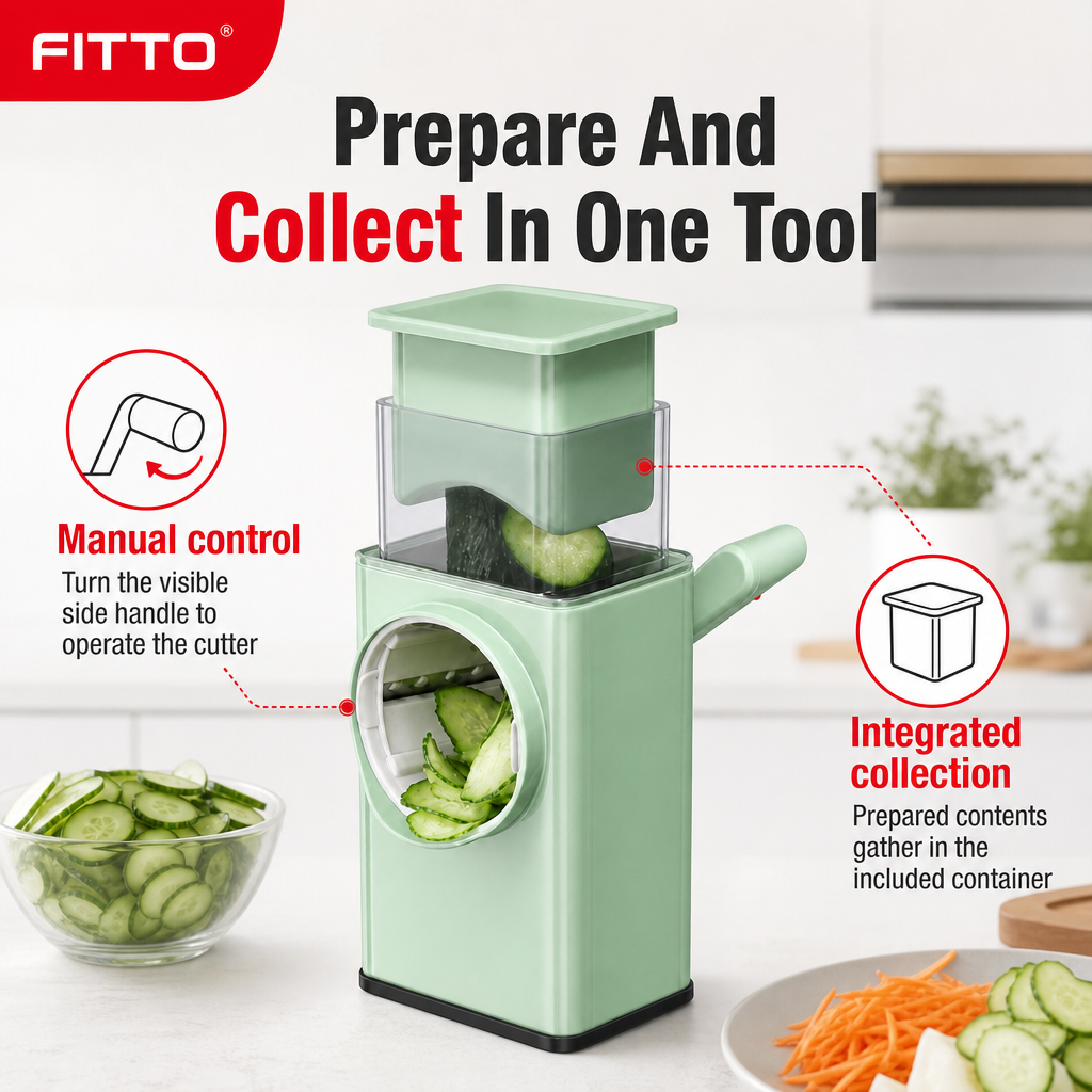 96 Pieces Vegetable Slicer and Cutter with Collection Container, Manual Food Preparation Tools, 32 x 15 x 12 cm, 1 Unit