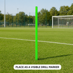144 Pieces Plastic Soccer Training Pole, 120 cm, Green