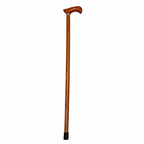 96 Pieces Wooden Walking Canes with Curved Handle, Brown, 96 cm