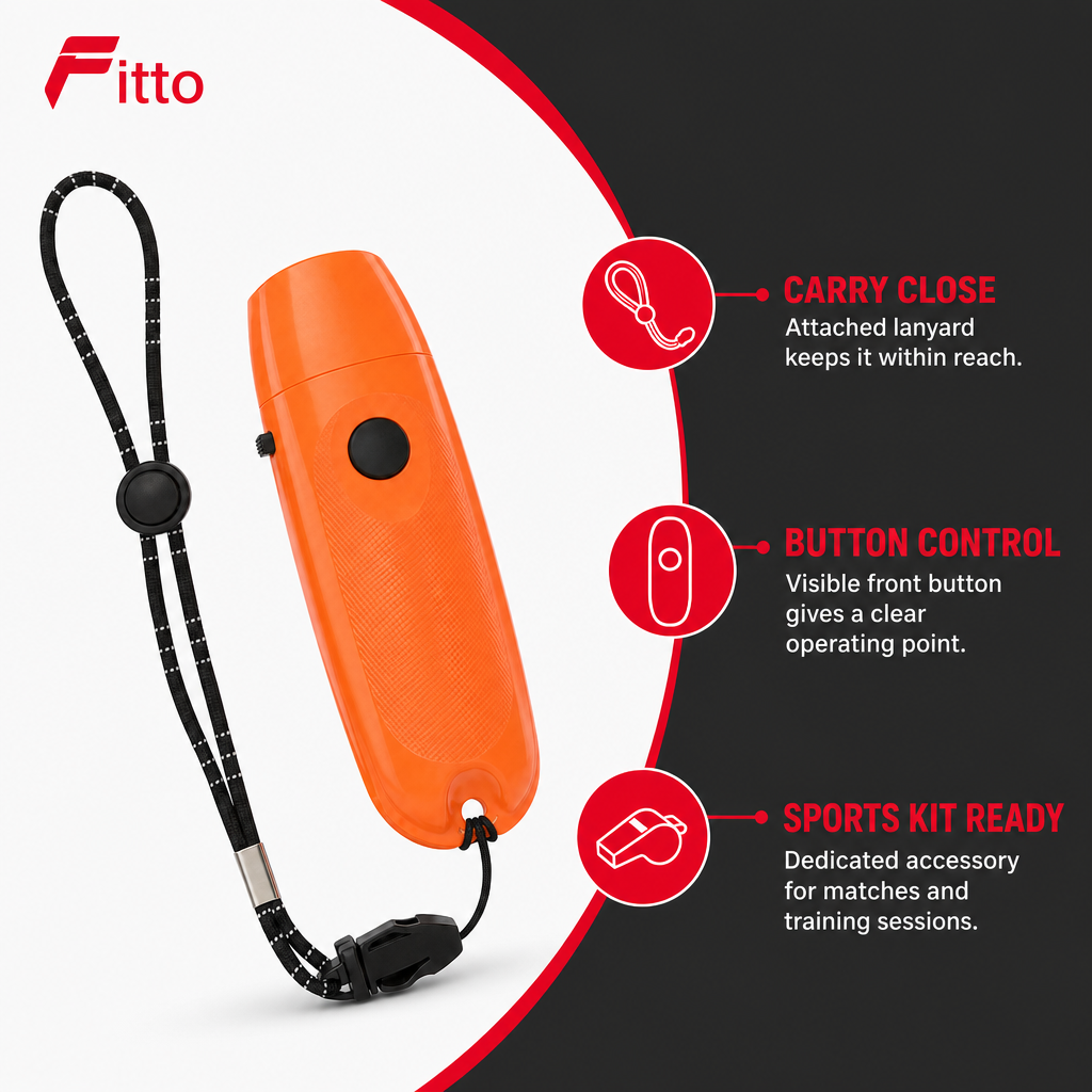72 Pieces Electronic Sports Whistles with Lanyard, Orange