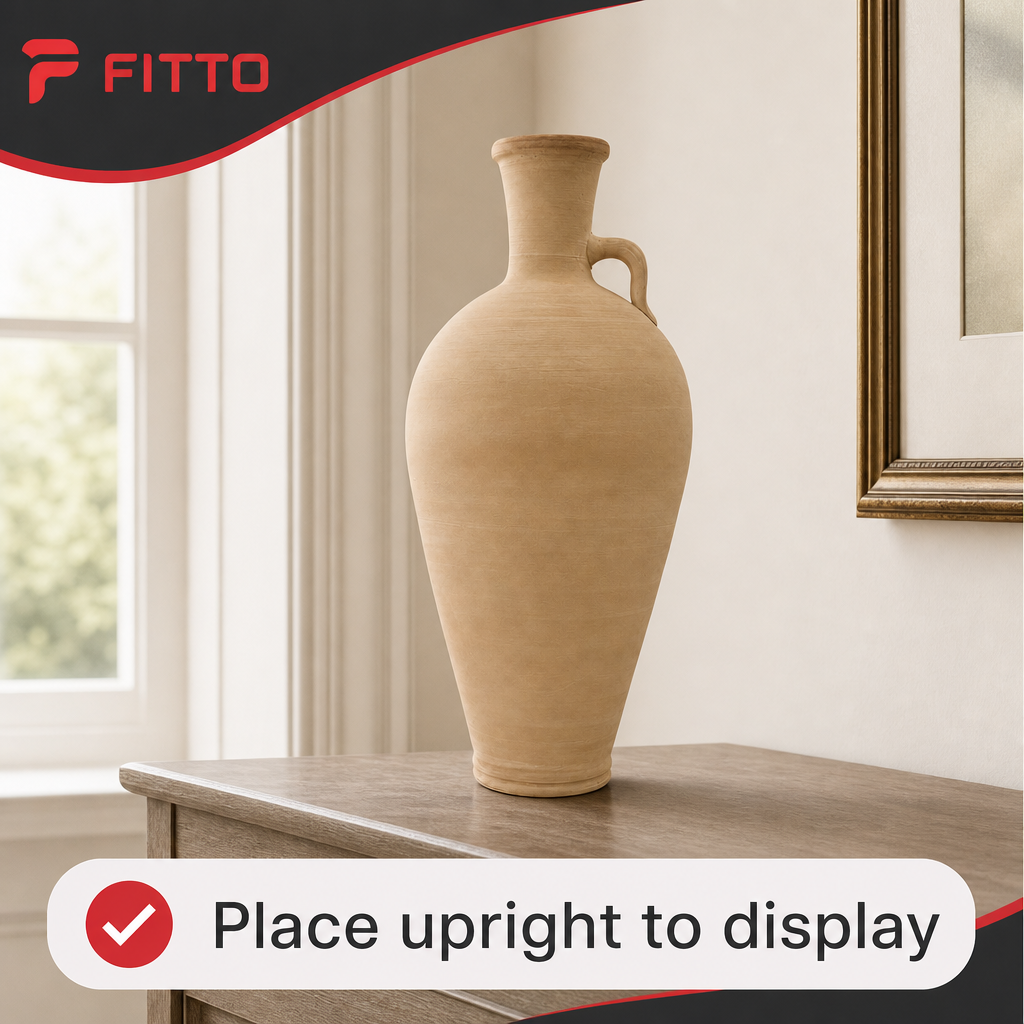 96 Pieces Natural Terracotta Amphora Vase with Handle, 20 cm