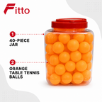 72 Pieces Table Tennis Balls, Orange, 40-Piece Jar for Practice and Recreational Play