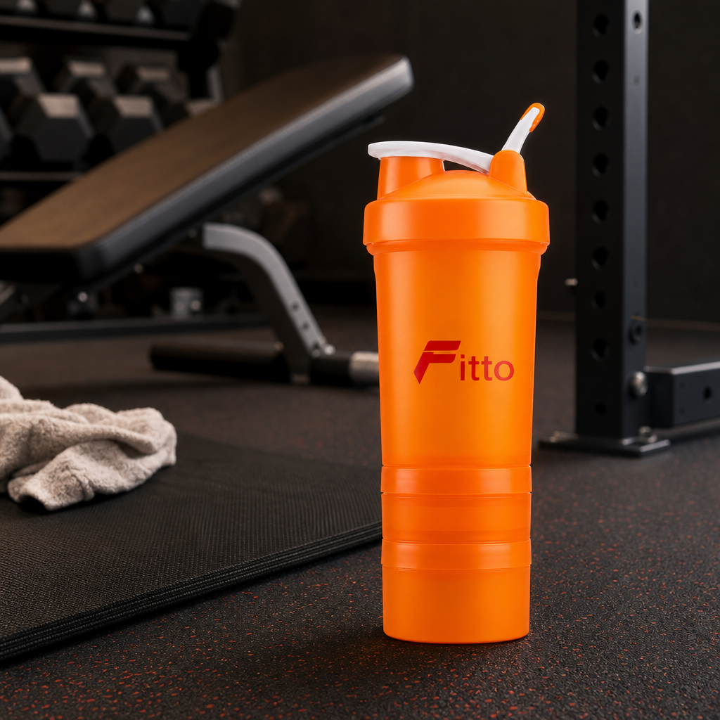 96 Pieces Shaker Bottle with Flip Spout, Orange Sports Water Bottles, 25 x 10 x 10 cm