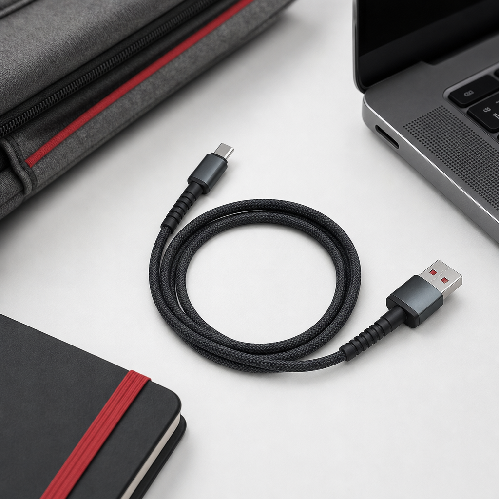 120 Pieces Fast Charging Data Cable, 6A Braided Cable, Assorted Connector Versions, Single Piece