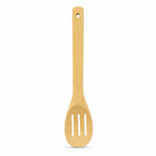 240 Pieces Wooden Slotted Spatula with Rounded Edge, 34 cm, 1 Piece
