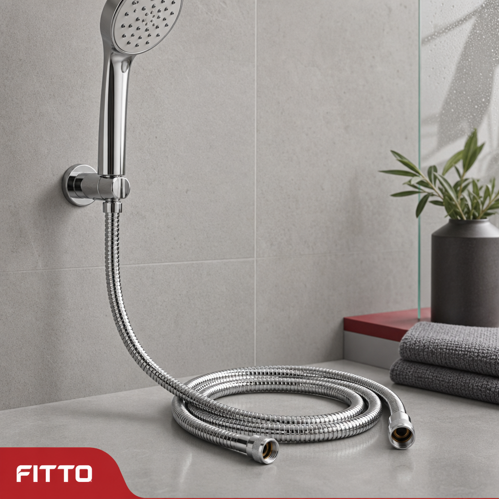 96 Pieces Flexible Stainless Steel Shower Hose, 1.5 m, Silver, 1 Piece