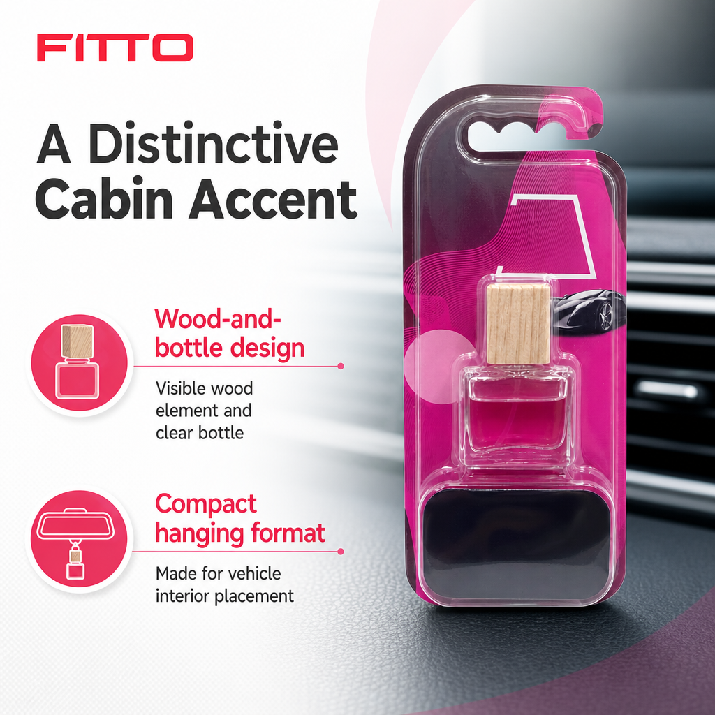 96 Pieces Car Air Fresheners, Crystal Wood Hanging Scent Diffuser, Pink, 1 Piece
