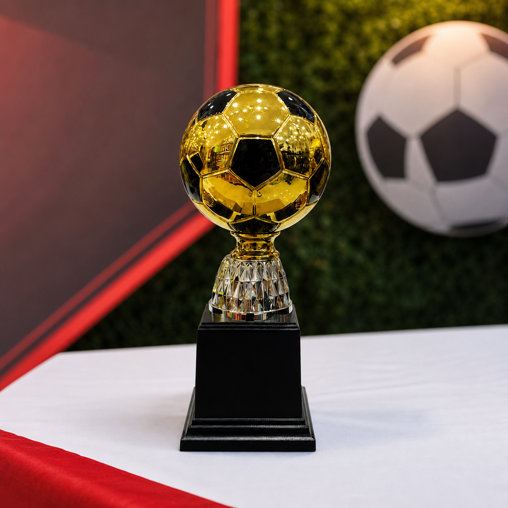 72 Pieces Plastic Football Trophy, 20 cm, Gold and Black Award Cup for Sports Recognition