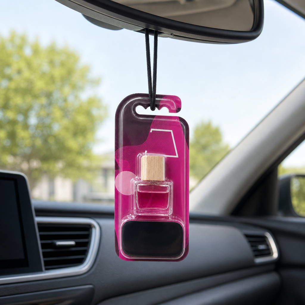 96 Pieces Car Air Fresheners, Crystal Wood Hanging Scent Diffuser, Pink, 1 Piece