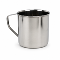 96 Pieces Stainless Steel Water Mug with Handle, 10 cm, Mirror Finish