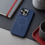 120 Pieces Magnetic Phone Cases with Raised Camera Protection for 15 Pro Max, Silicone, Navy Blue