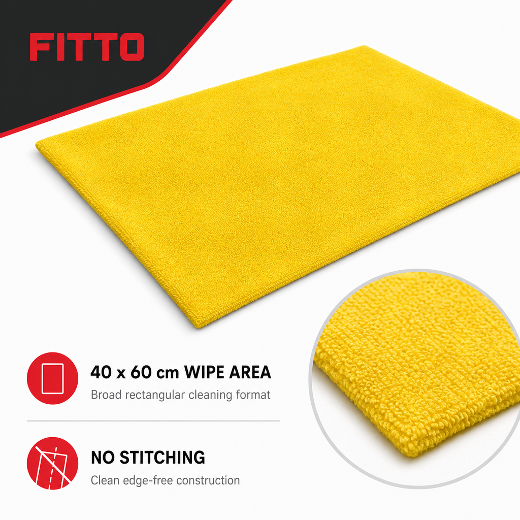 120 Pieces Microfiber Cleaning Cloth, No Stitching, 40 x 60 cm, Yellow