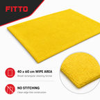 120 Pieces Microfiber Cleaning Cloth, No Stitching, 40 x 60 cm, Yellow