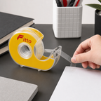 144 Pieces Crystal Clear Adhesive Tape with Dispenser, 19 mm x 25 yd, Yellow Dispenser, 1 Roll