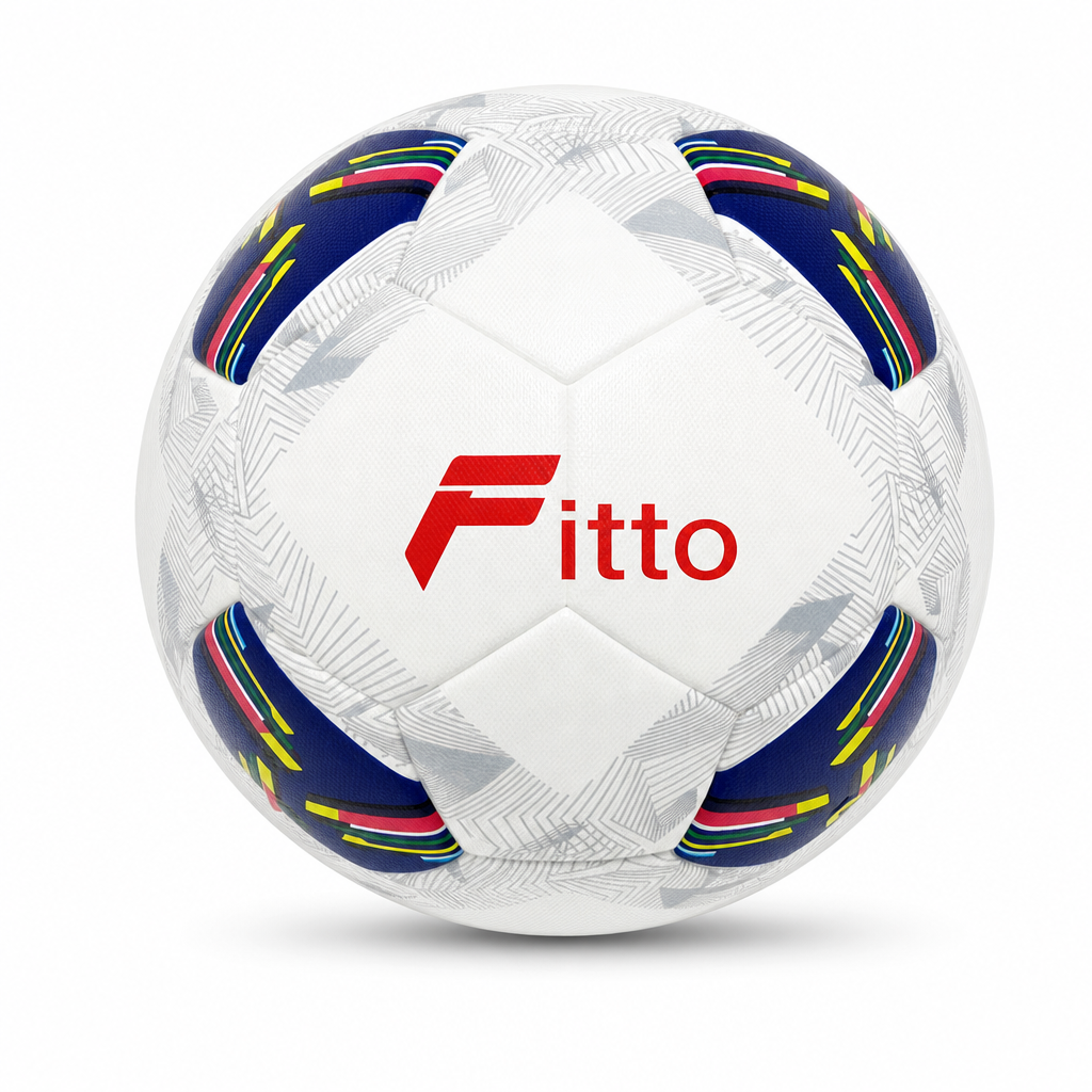 60 Pieces Size 3 Football, White With Navy Accent Design, Single Ball for Training and Recreational Play