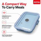 72 Pieces Collapsible Lunch Box 14 cm Blue Food Storage Containers