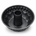 96 Pieces Bundt Cake Mold, Carbon Steel Non-Stick Fluted Baking Pan, Black, 22 × 12 cm, 1 Piece
