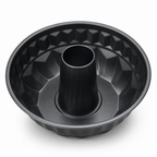 96 Pieces Bundt Cake Mold, Carbon Steel Non-Stick Fluted Baking Pan, Black, 22 × 12 cm, 1 Piece