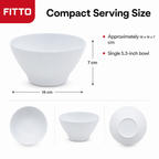 120 Pieces Bowl, 5.3 Inch, White, Single Tablewares Piece