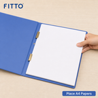 144 Pieces Blue A4 Dual Short Strong Clip File, 1 Piece