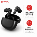 60 Pieces Wireless Earbudses with Charging Case, Dual ENC, Black